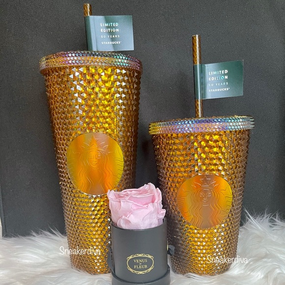 Starbucks Other - ✨Starbucks Gold Honeycomb Venti/Grande tumbler set